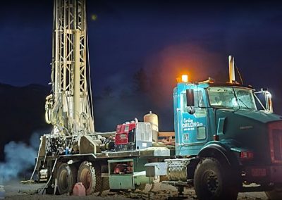 Corely Drilling working at night.